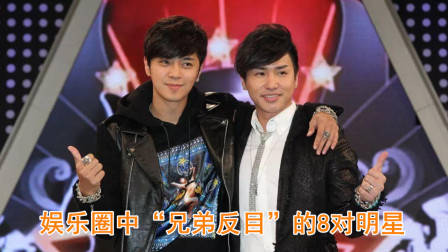 娱乐圈中“兄弟反目”的8对明星,有的因为女人,有的还大打出手